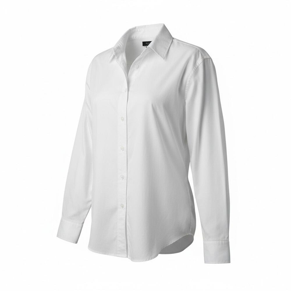 Self Esteem Women White Long Sleeve Button Front Shirt Size M - NWT
